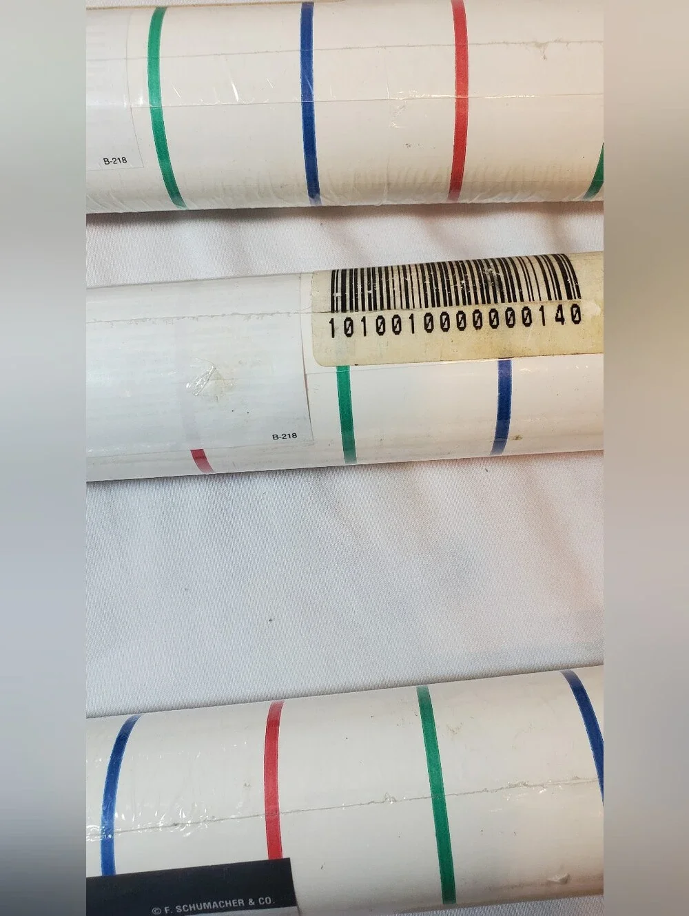 Village Brand Vtg Wallpaper Rolls Colored Stripes, 3 Double Rolls 56.37 Sq Ft Ea
